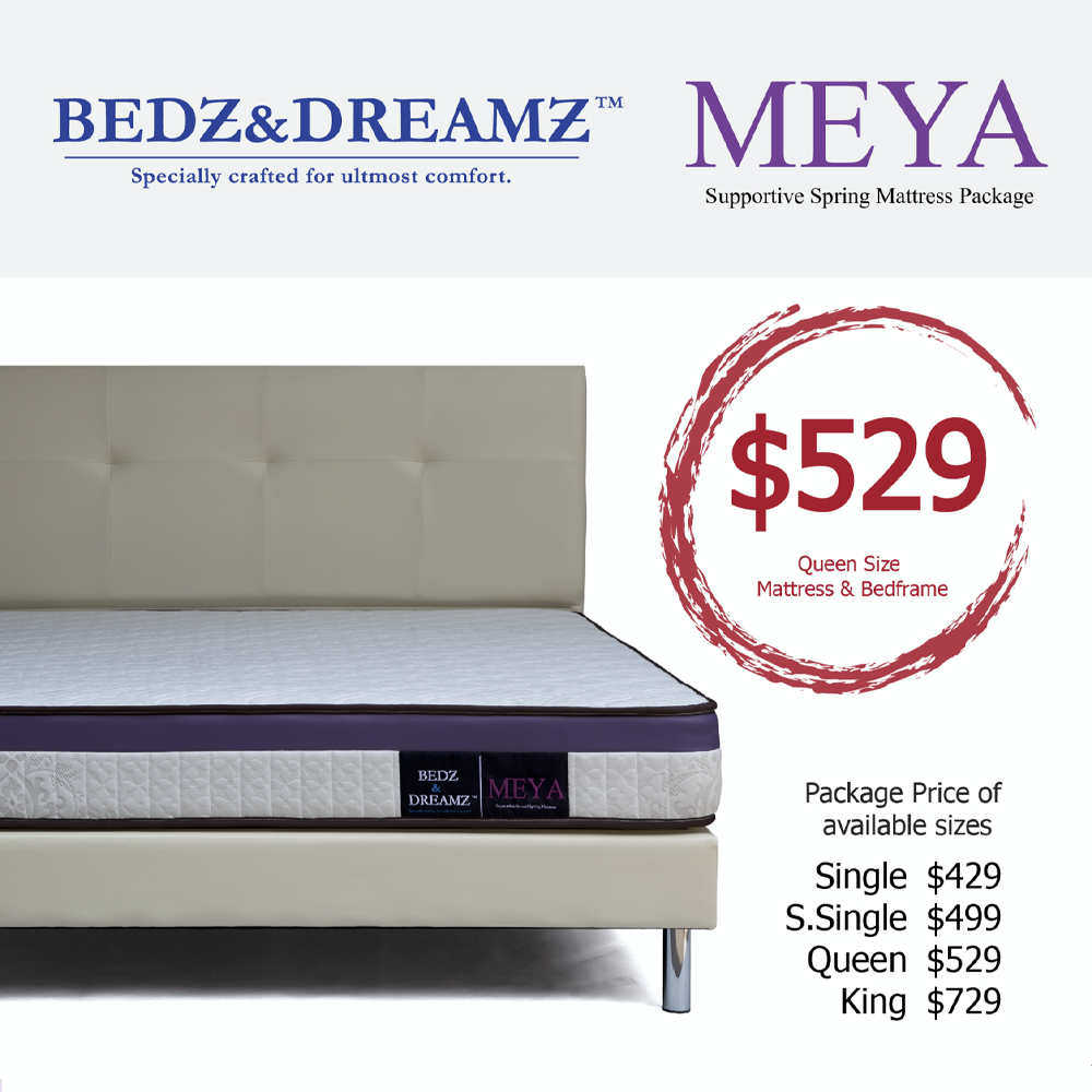 Bedz & Dreamz Meya Mattress + Bedframe Bundle Plus65 Furniture