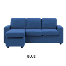 Load image into Gallery viewer, Fabric L Shape Sofa Blue