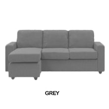 Load image into Gallery viewer, Fabric L Shape Sofa Light Grey