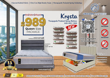Load image into Gallery viewer, Krysta Pocketed Spring Therapypedic Mattress + Bedframe Bundle