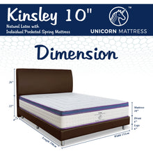 Load image into Gallery viewer, Unicorn Kinsley Latex Pocketed Spring Mattress