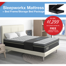 Load image into Gallery viewer, Viro Sleepworkx Latex Pocketed Spring Mattress Storage Bundle