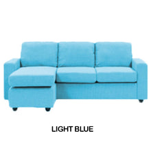 Load image into Gallery viewer, Fabric L Shape Sofa Light Blue
