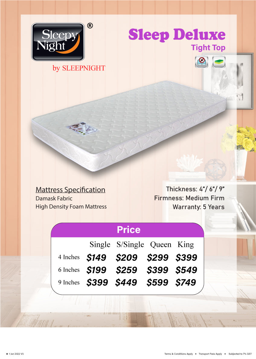 sleepynight sleep deluxe foam mattress