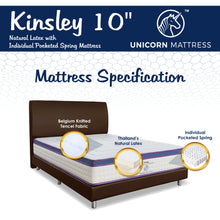 Load image into Gallery viewer, Unicorn Kinsley Latex Pocketed Spring Mattress
