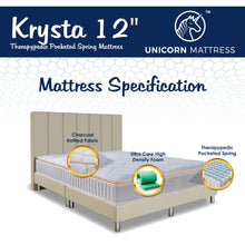 Load image into Gallery viewer, Krysta Pocketed Spring Therapypedic Mattress + Bedframe Bundle
