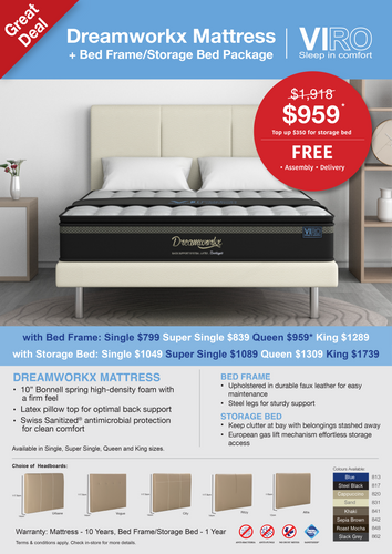 Viro Dreamworkx Spring Mattress Bundle