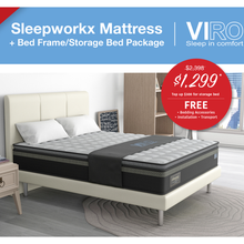 Load image into Gallery viewer, Viro Sleepworkx Latex Pocketed Spring Mattress Bundle
